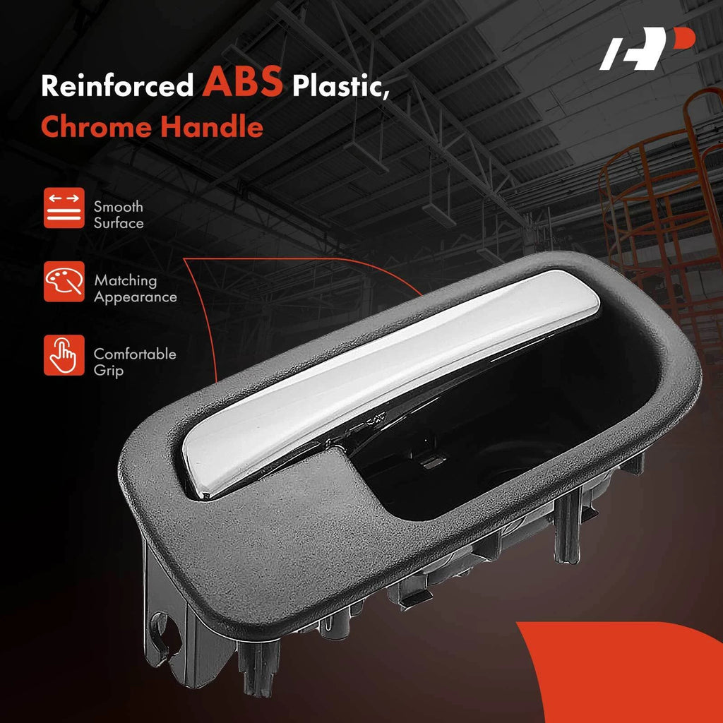 Rear Right Interior Door Handle for Chevy Silverado 1500 (2019–2023) Chrome Black