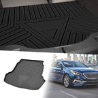 Flat Face Cargo Liner Rear Trunk Mat for Hyundai Sonata (2015–2019) TPE