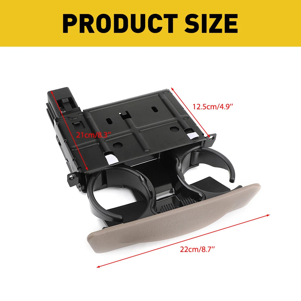 Dual Drink Cup Holder for Ford F250-F550 Super Duty Excursion (1999–2004)