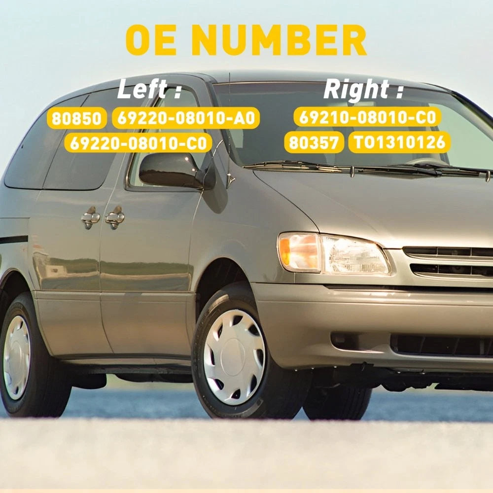2X Exterior Door Handle Beige for Toyota Sienna (1998–2003)