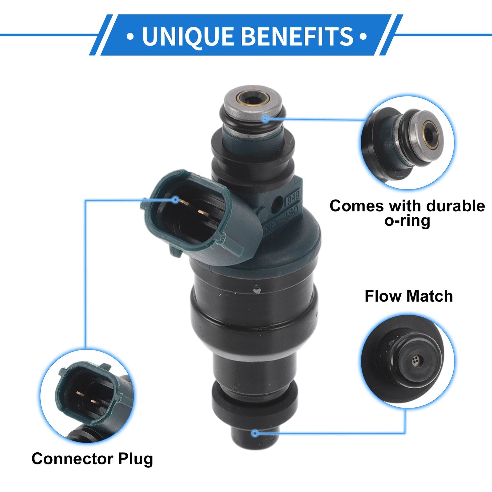 1 Pc Fuel Injector No.INP480/FS0113250A for Mazda MX-6 (1993–1997)