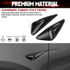 Carbon Style Side Camera Trim Cover for Tesla Model Y (2024-2025)