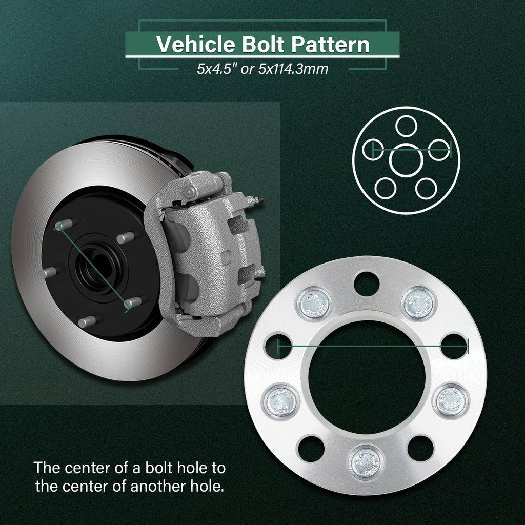 2X 1" Wheel Adapters 5x4.5/5x114.3 to 5x110 12x1.5 for Honda Accord Civic CR-V