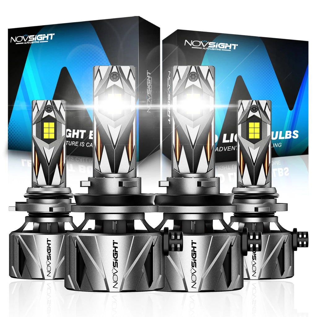 4X NOVSIGHT 9005 H11 LED Headlight Bulbs 60000LM 6500K for