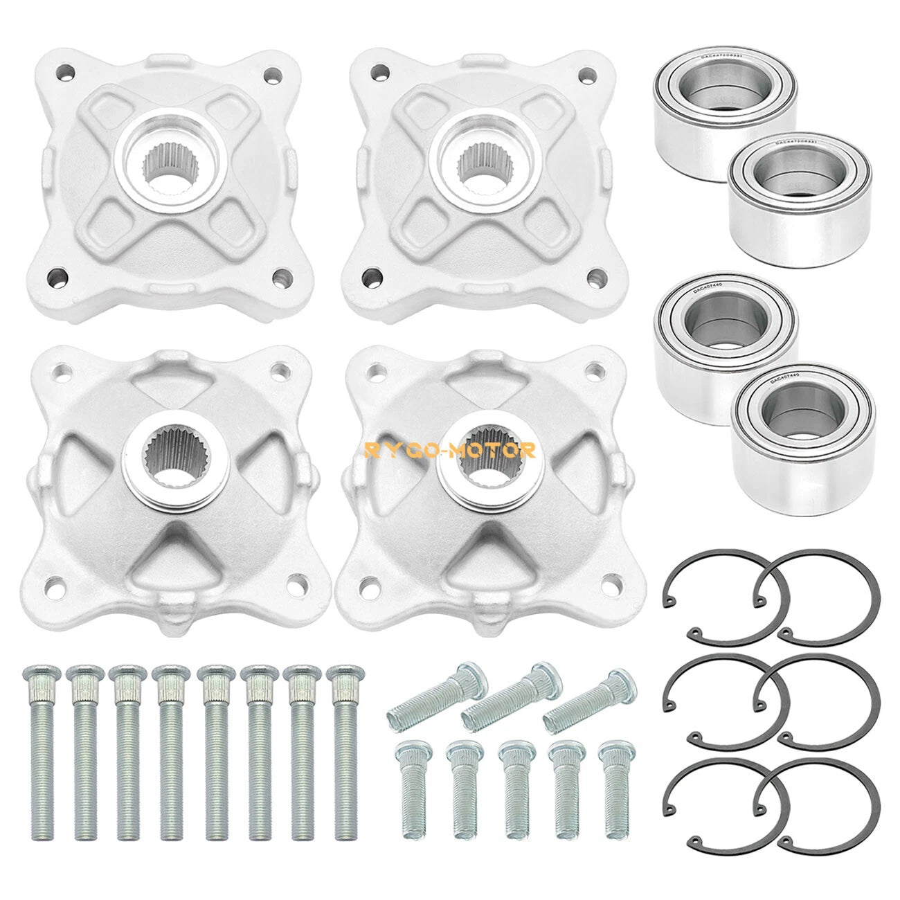 Front & Rear Wheel Hub & Bearing Kit for Polaris RZR 800 (2008–2014)