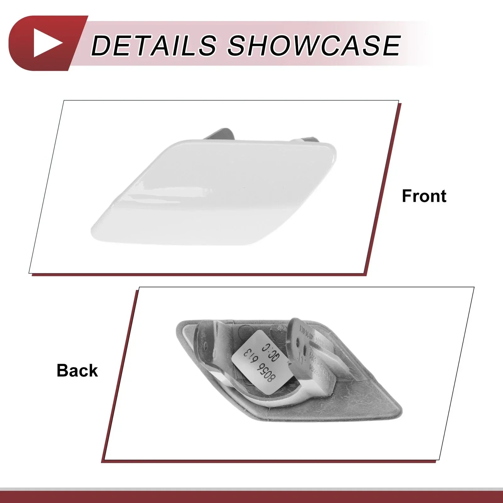 Front Left Bumper Trim Nozzle Cover for BMW 320i