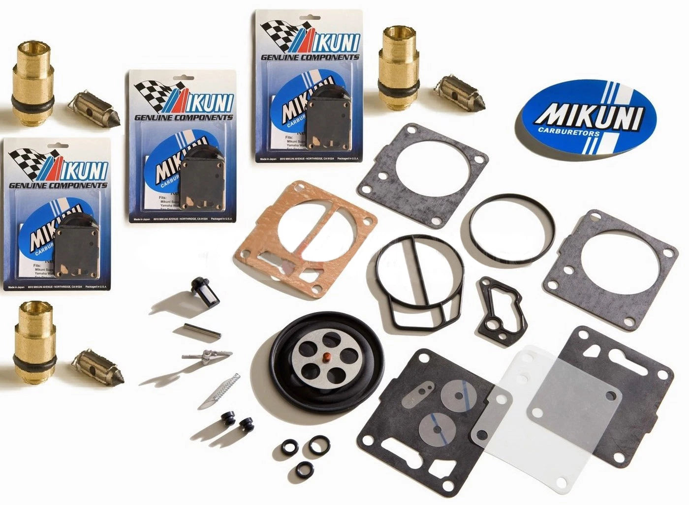 Mikuni Triple Carb Rebuild Kit & Needle Seat for Yamaha SUV 1200 (1999–2004)