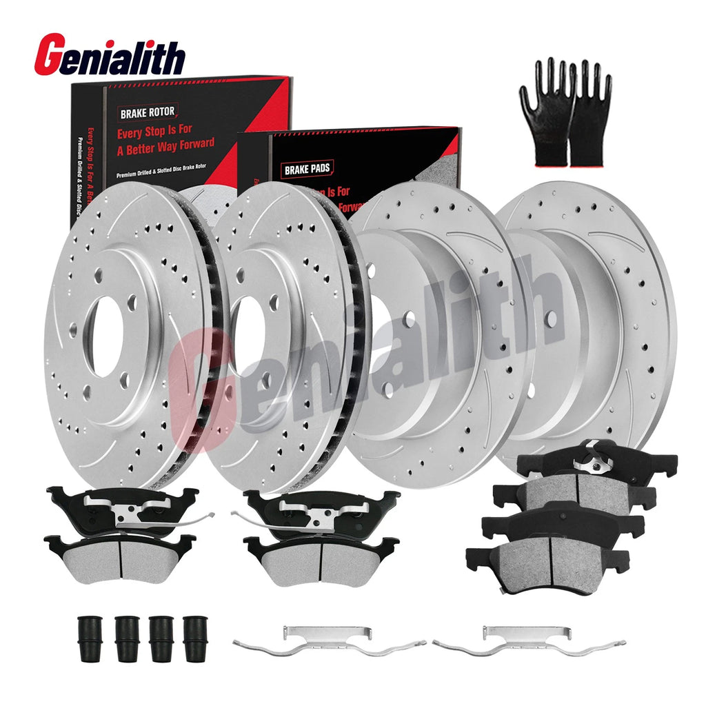 Front Rear Brake Rotors Pads for Chrysler Town & Country Grand Caravan (2001–2007)