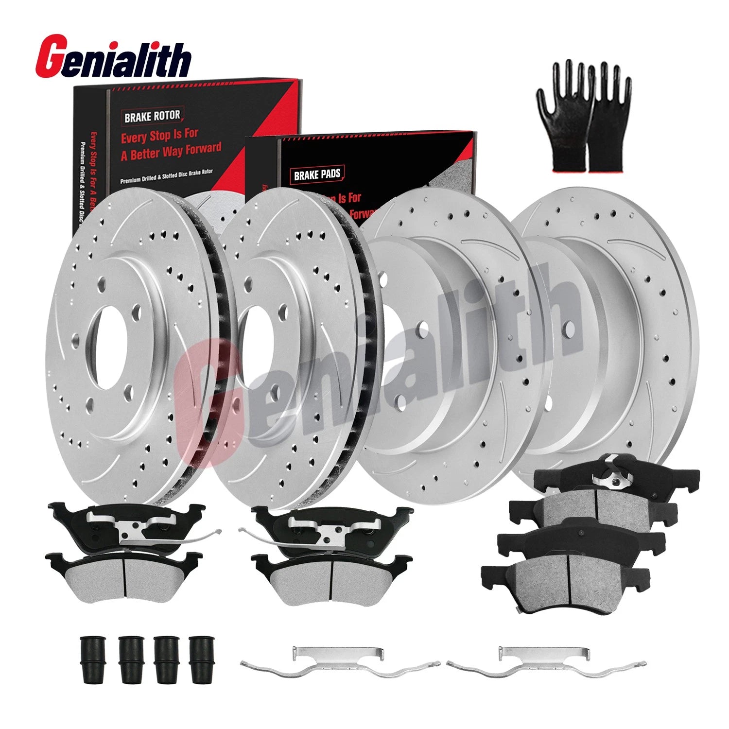 Front Rear Brake Rotors Pads for Chrysler Town & Country Grand Caravan (2001–2007)