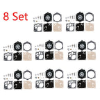 Set of 8 Carburetor Gasket Rebuild Kits for Walbro K12-WG WB WG K15-WJ K12-WJ