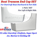 Set of 2 Transom End Caps for StarCraft Boat (Port & Starboard)
