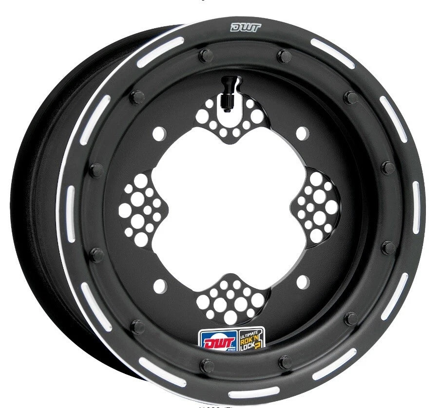 2X DWT ROK'N LOK Front Black Beadlock Rim Wheel 10" 10x5 4/144 for TRX 400EX 400X (2000–2007)