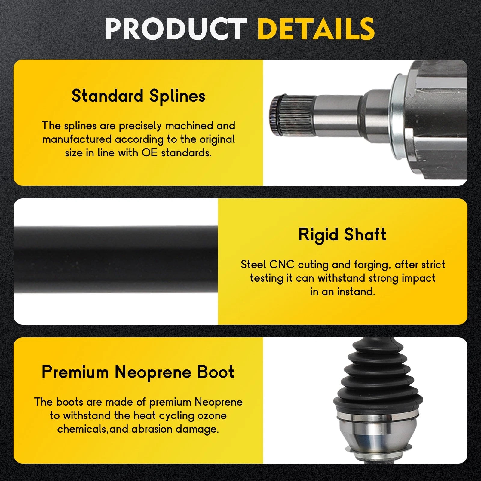 Front Driver CV Axle Shaft Assembly for Chevrolet Malibu (2019–2020)