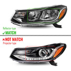 Driver Halogen Headlight for Chevy Trax (2017–2022) Reflector Type w/ Bulb