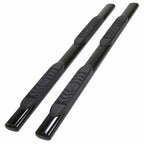Black 5in Oval Strght w/Pads Step Nerf Bar for 19-20 Silverado/Sierra 1500 Crew
