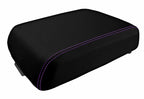 Leather Console Lid Bucket Seat Cover for Ford F250 (1999–2010) Purple Stitch