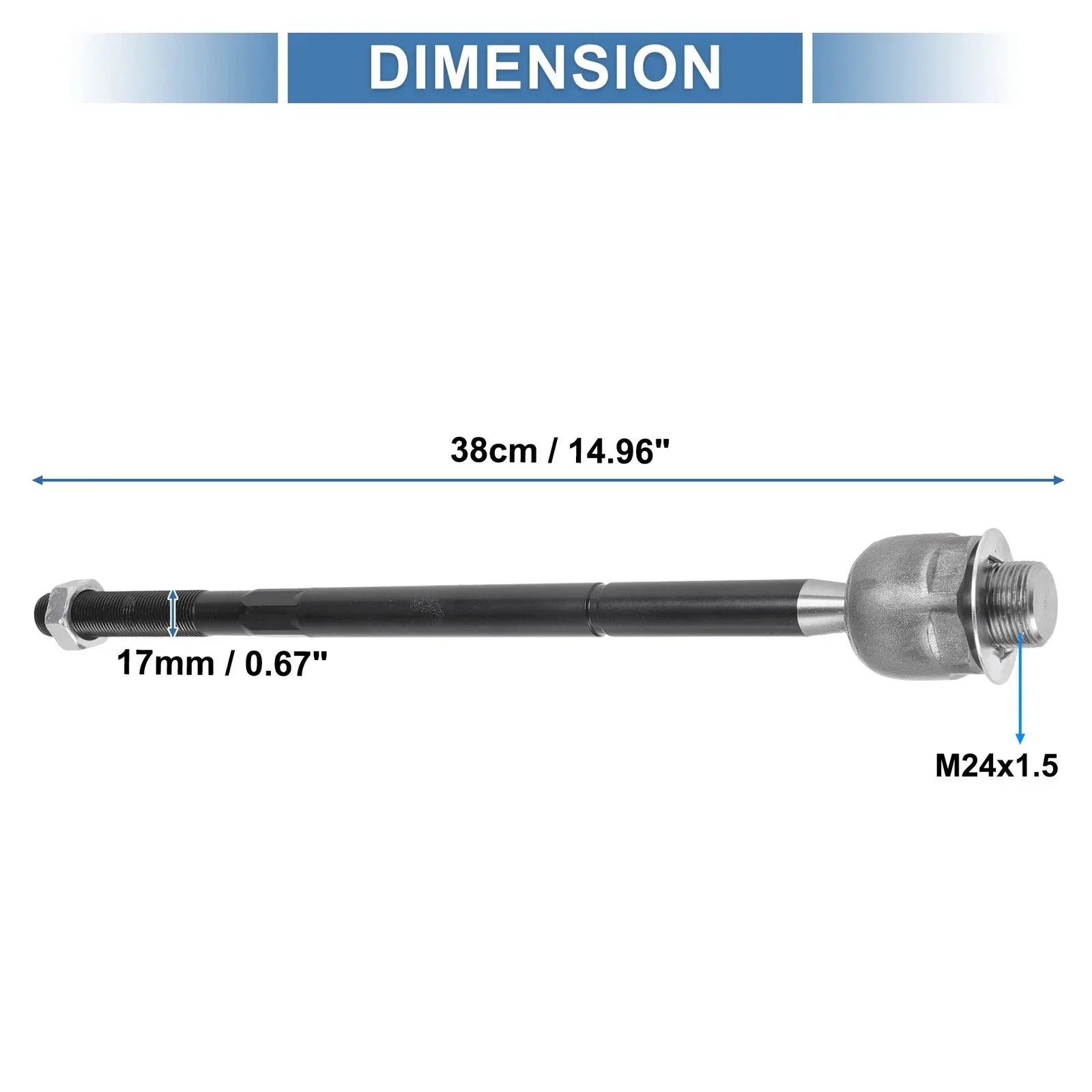 2 x Front Inner Tie Rod End Links for Dodge Ram 1500 (2006-2010)