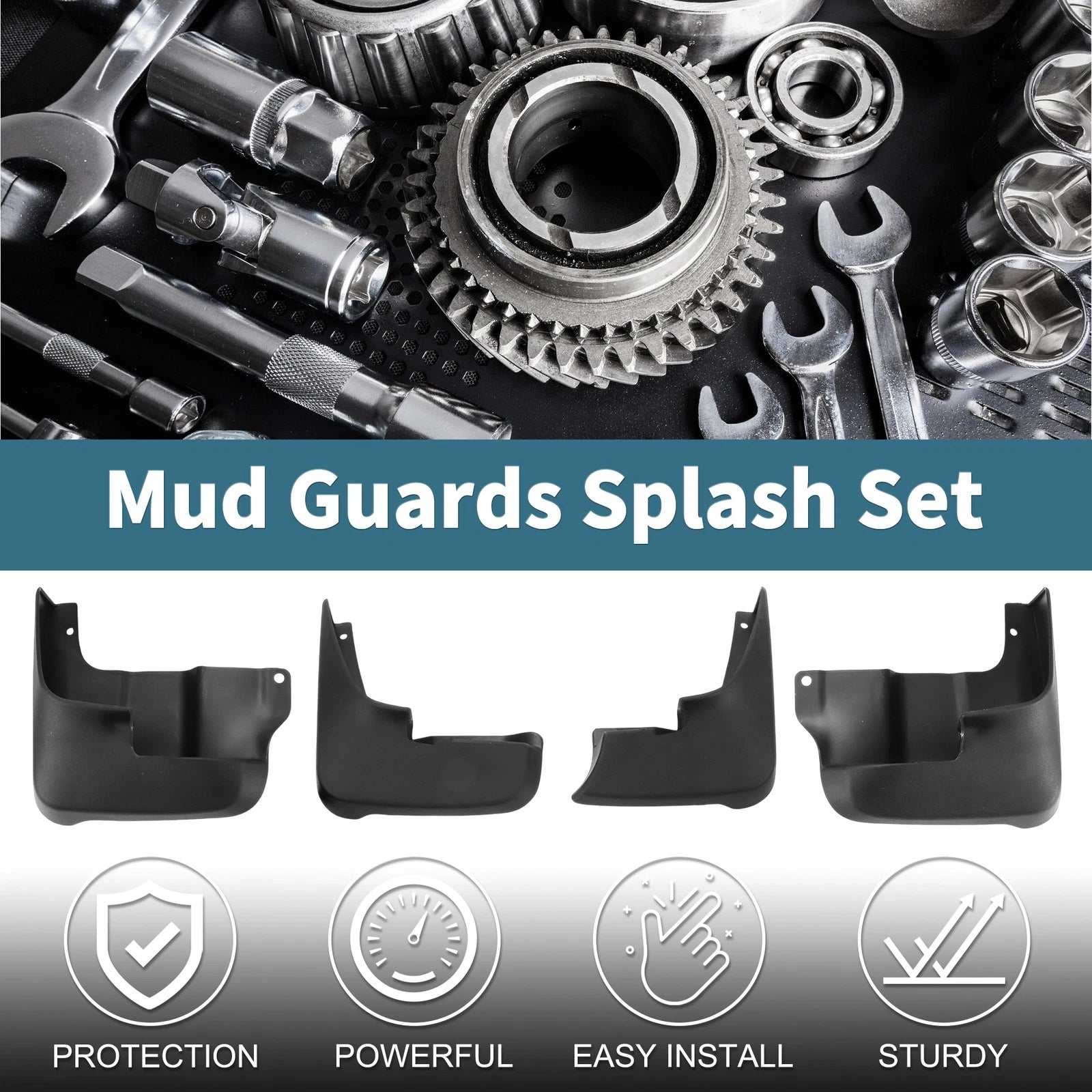 Set of 4 Mud Flaps Splash Guards for Toyota Sienna (2004–2010)