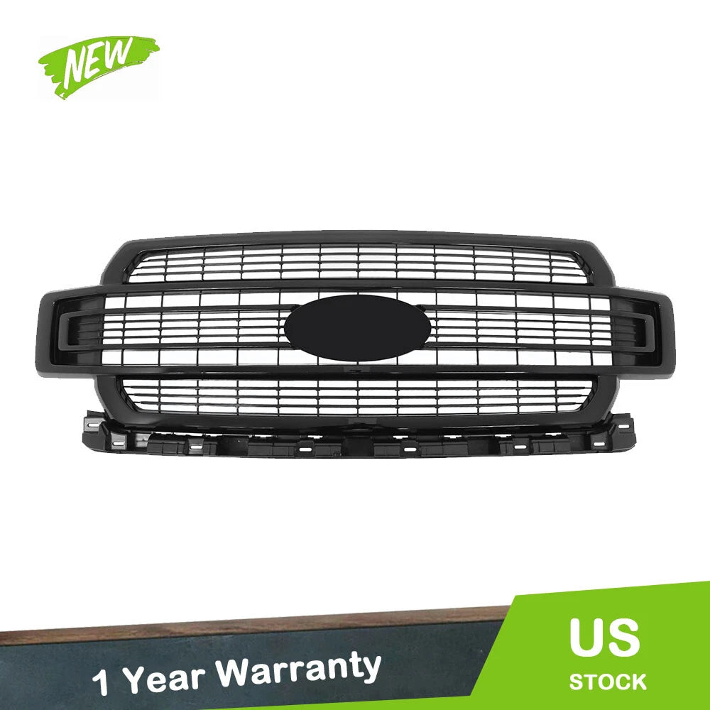 Gloss Black Front Bumper Grille for Ford F-150 (2018–2020)