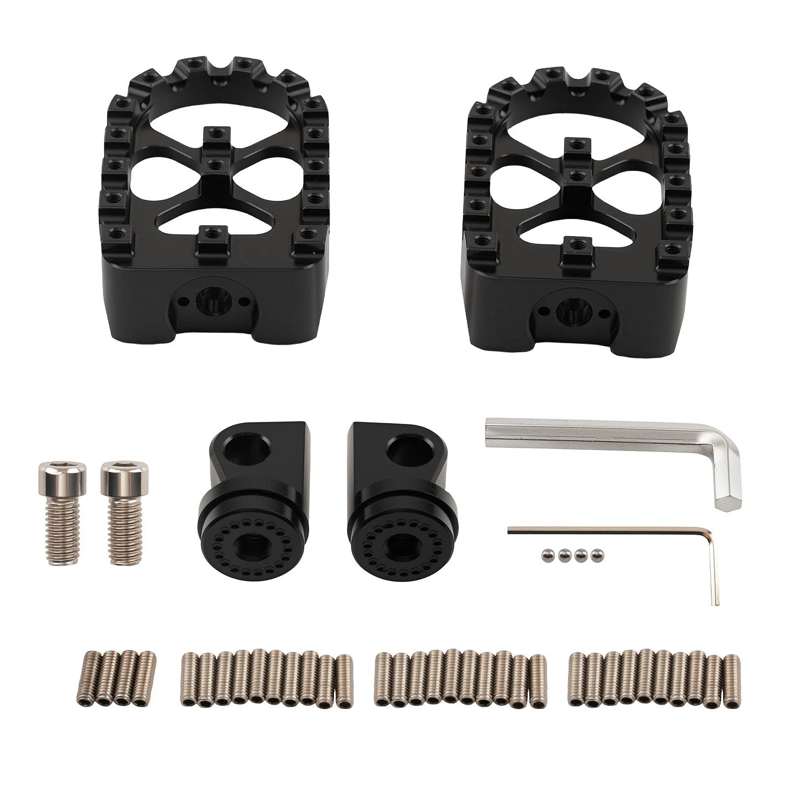 MX Style Wide Foot Pegs for Harley Dyna Fat Boy Road King V-Rod (1993–2017)