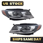 HID Xenon Headlight with LED DRL Left + Right Pair for Volkswagen CC (2013–2017)