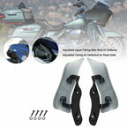Adjustable Upper Fairing Side Wind Air Deflector for Road Glide (2015–2020) Smoke T9