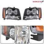 Set of 2 Headlight Replacement for Chevy Avalanche/Suburban/Tahoe