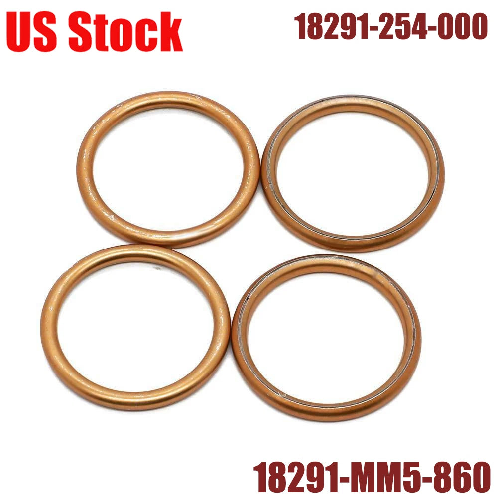 4X Muffler Gaskets 18291-254-000, 18291-MM5-860 for Honda CB700/900/1000/1100