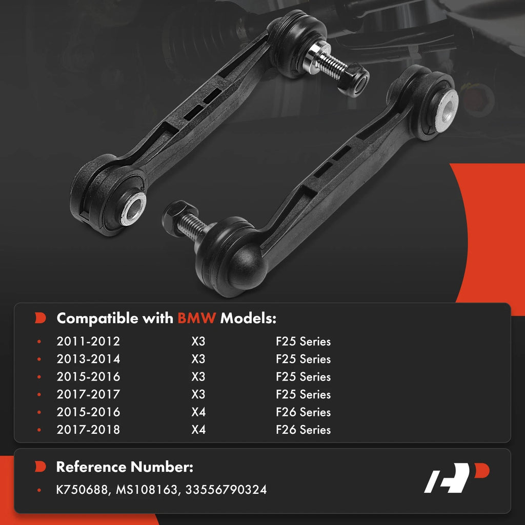 2X Rear Sway Bar Link for BMW X3 F25 (2011–2017) X4 F26 (2015–2018)