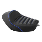 Black Blue Front Solo Driver Seat for Harley Sportster XL883 1200 (2010-2022)