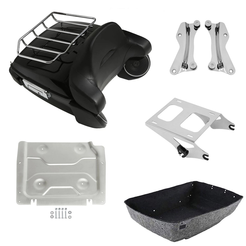 Trunk Pad Rack Speakers Light Mount Plate for Harley Touring (2014–2023)
