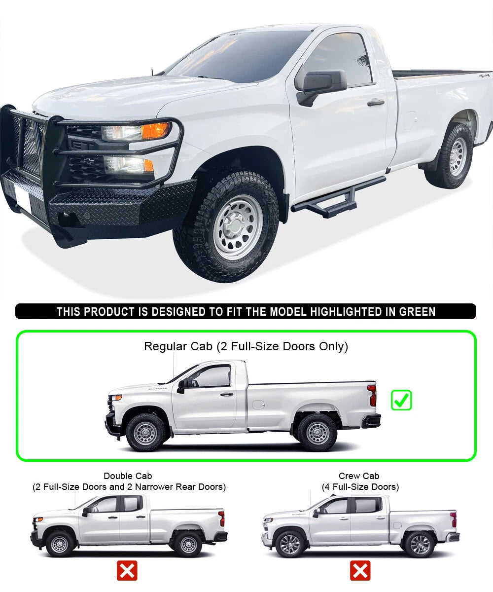 Stainless Steel Drop Armor for Silverado Sierra Regular Cab (2019-2026)