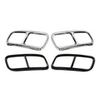 Rear Exhaust Muffler Tail Pipe Cover Trim for Audi Q7 (2016–2019) Silver