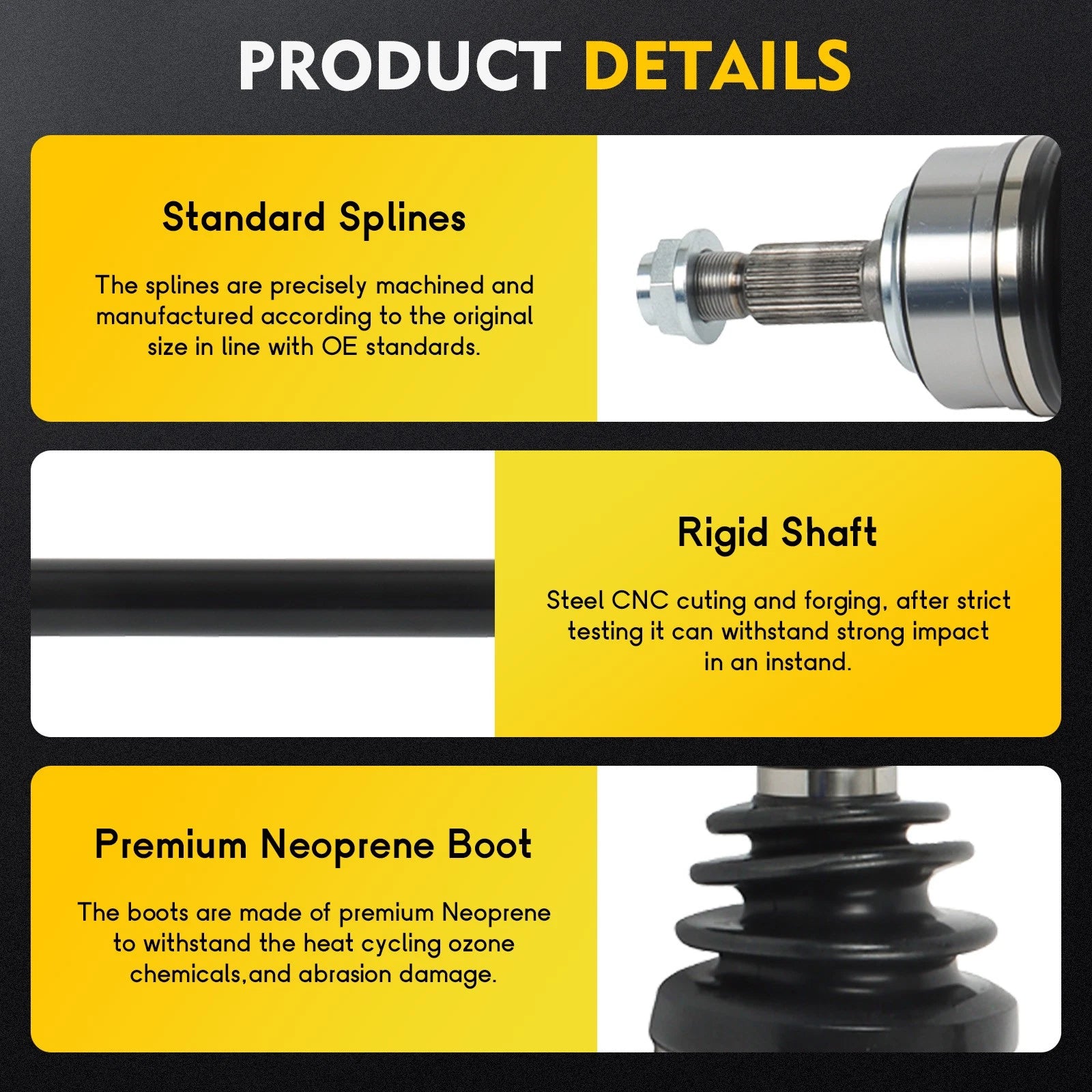 Front Left CV Axle Assembly for Honda Accord (2018–2020) Turbo