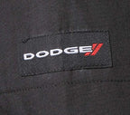Mechanic Style Button-Up Shirt for Dodge Brand Logo (Black and Red)