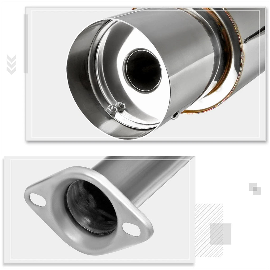Catback Exhaust Muffler for Honda Del Sol Si EG1 (1993–1997) 4.5" Tip Stainless Steel