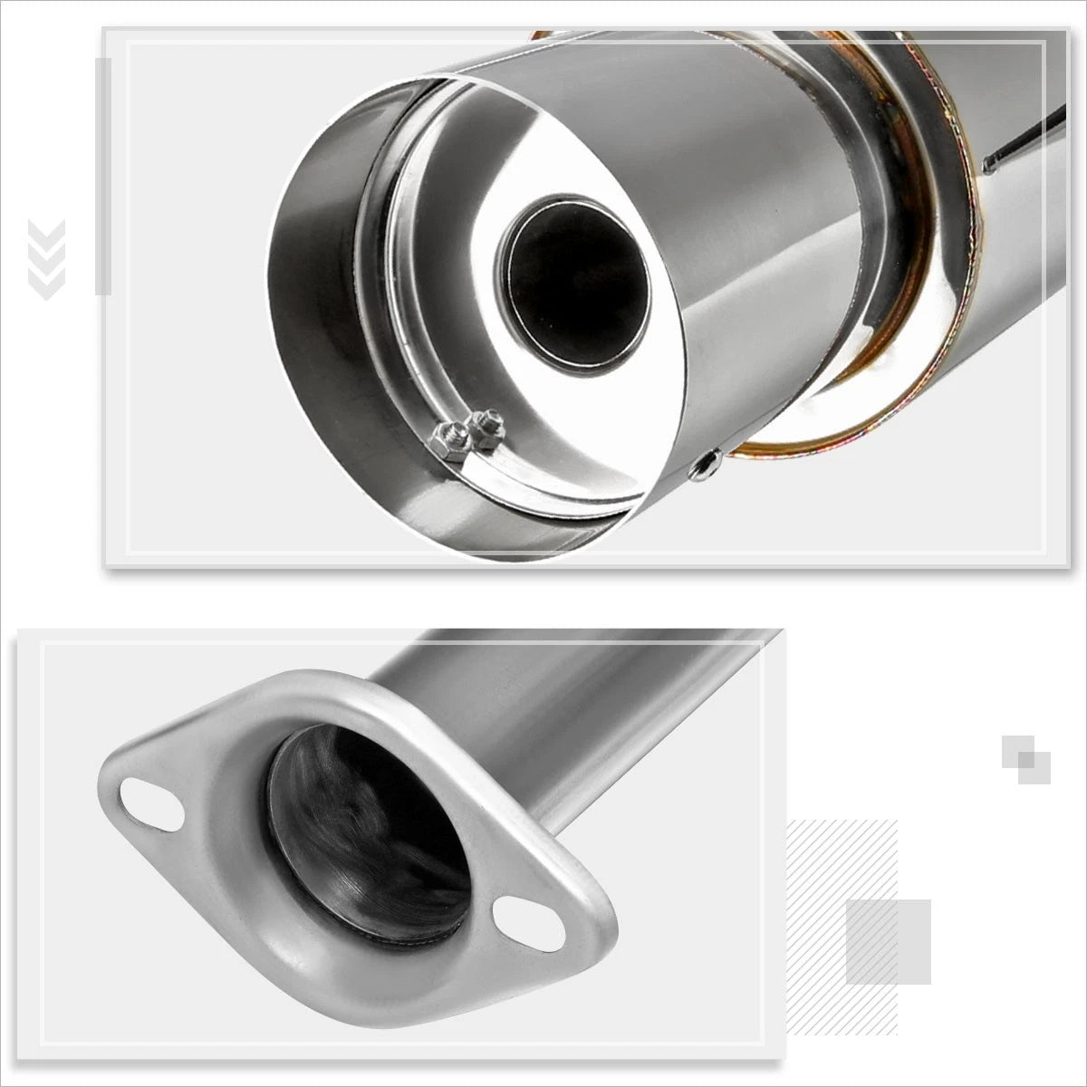 Catback Exhaust Muffler for Honda Del Sol Si EG1 (1993–1997) 4.5" Tip Stainless Steel