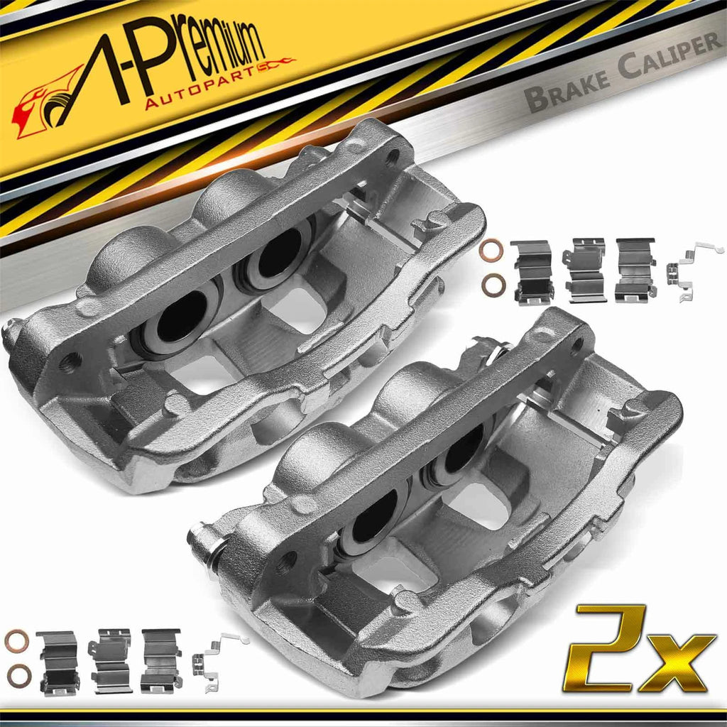 2X Front Brake Caliper with Bracket for Ford F-250 Super Duty (2013–2022)