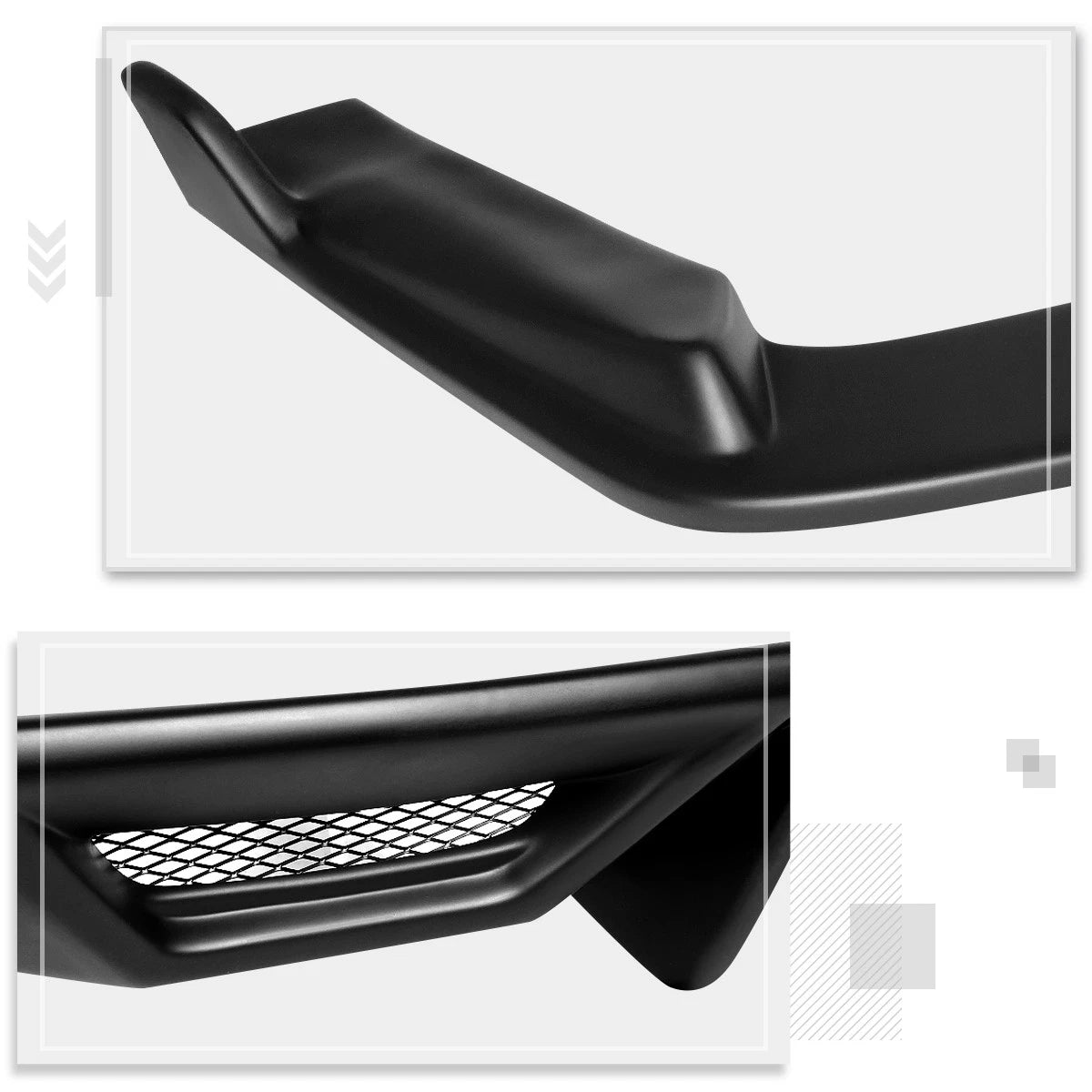 Quad Fin Side Valve Rear Bumper Diffuser for Ford Mustang (2015–2017)