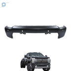 Black Split Front Bumper for Chevrolet Silverado 2500HD 3500HD (2020–2023)