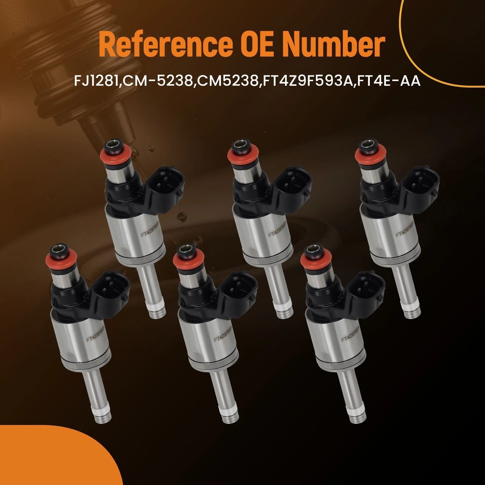 6PCS Fuel Injector for Ford F-150 Edge Fusion (2015–2019) 2.7L