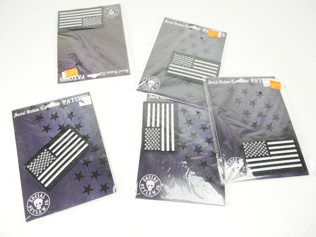 5pc Embroidered Iron-On Motorcycle Patch for American Bikes (USA)