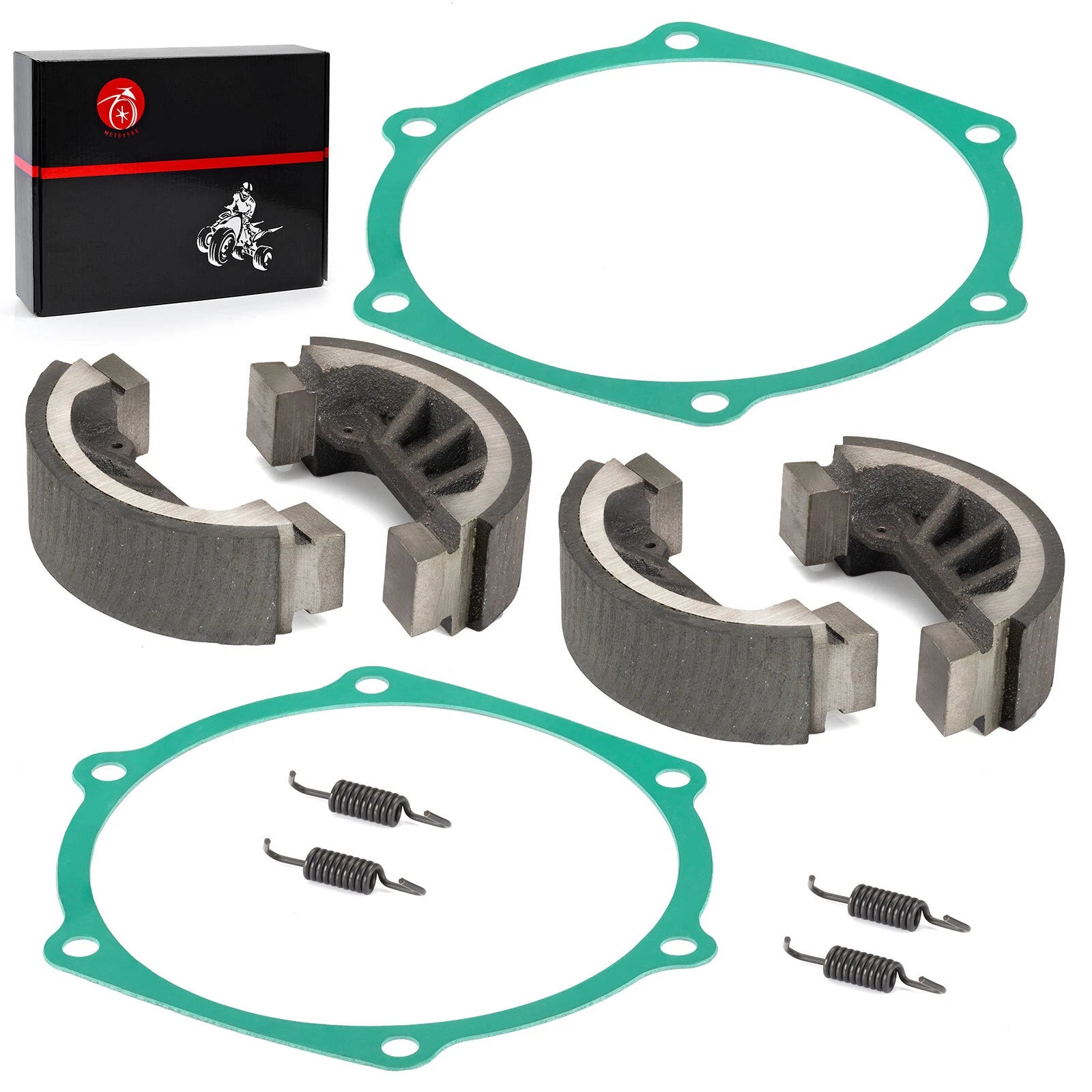 4x Brake Shoe Set with Springs for John Deere 750 770 790