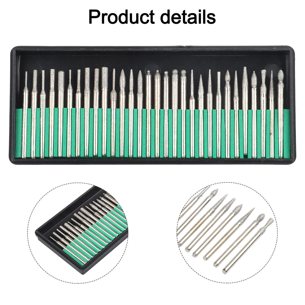 30pcs Set of Rotary Burrs Tools for Various Applications