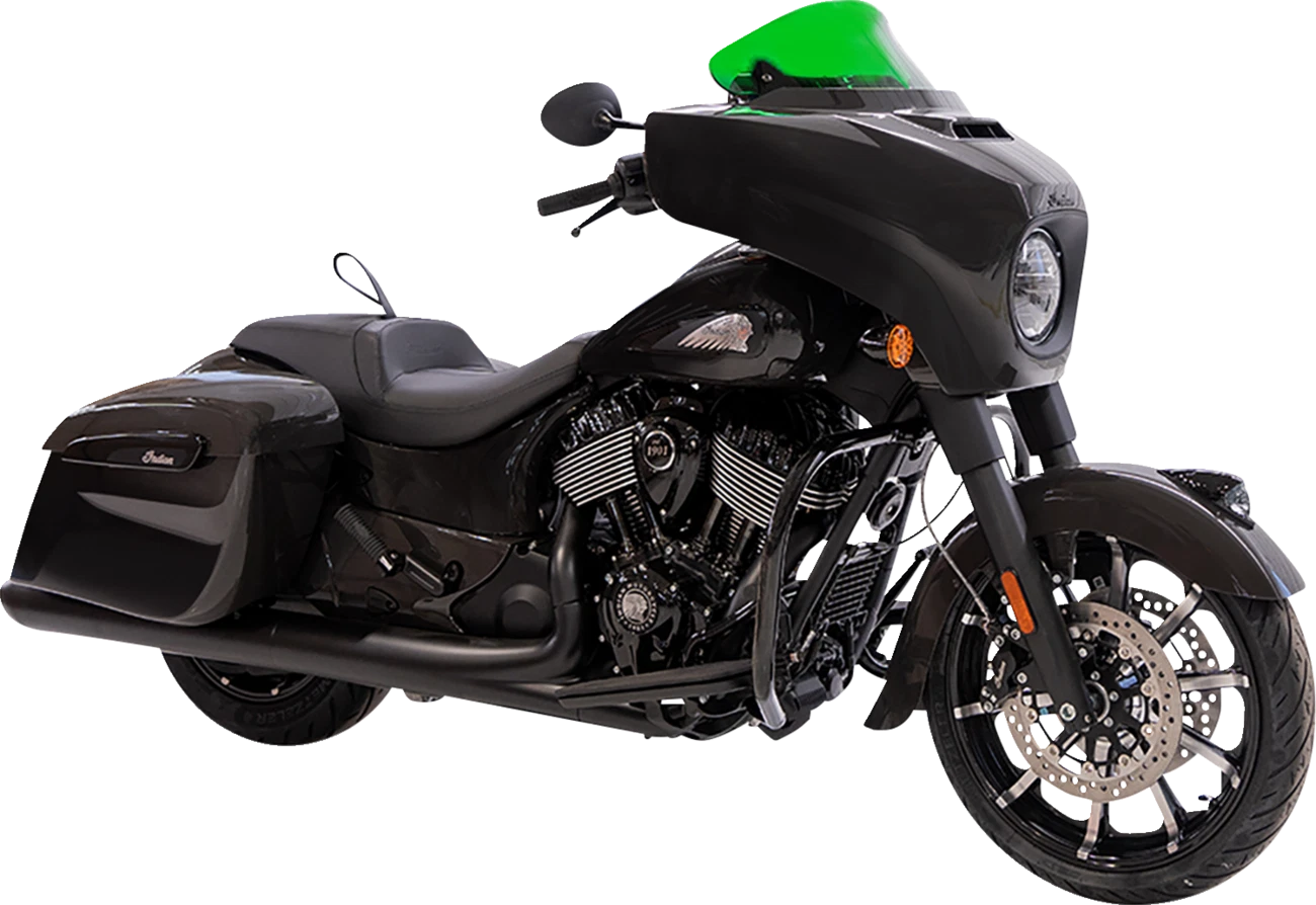 Klock Werks Kolor Flare Windshield 10" Green for Harley Davidson (2014–2023) KWW-04-0639