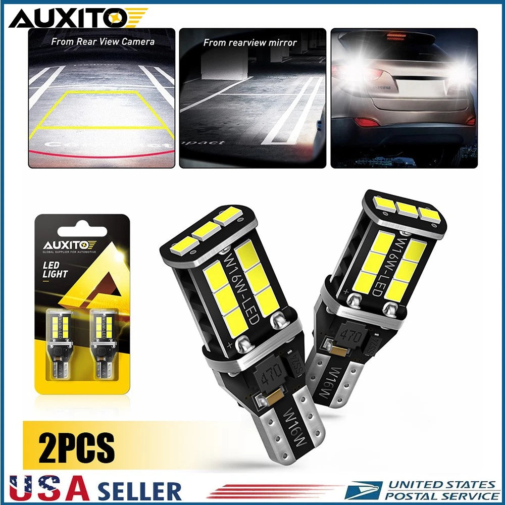LED Backup Reverse Light Bulbs for AUXITO (921, 912, T15, W16W)