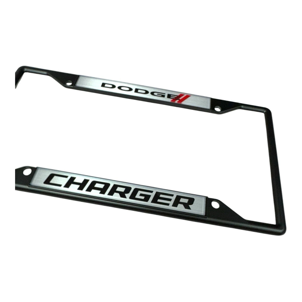License Plate Frame for Dodge Charger Black Licensed (2006–2014)