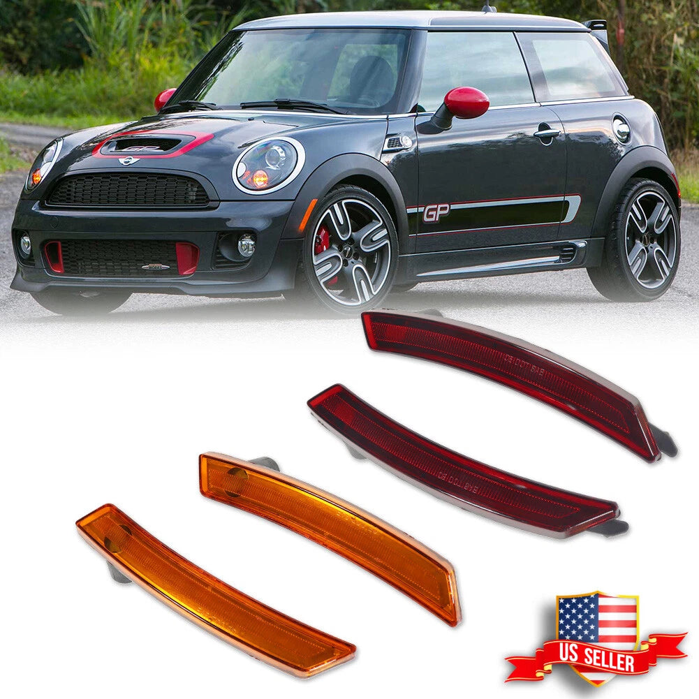 Set of 2 Front & Rear Side Marker Lens Lights for MINI Cooper (2007–2016)