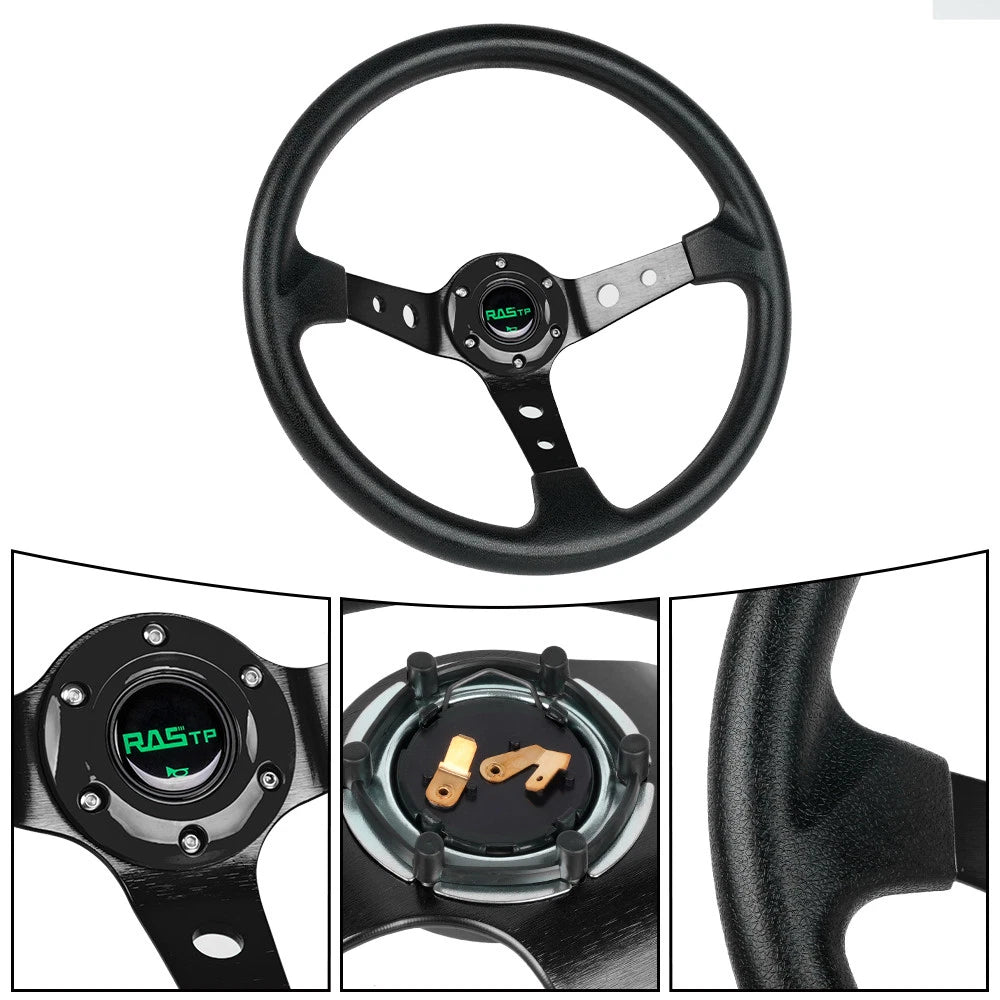 14" Drifting Racing Steering Wheel for Universal Fit (6 Bolt)
