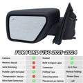 Left Driver Side Turn Signal Door Mirror w/ Camera for Ford F150 (2021–2024)